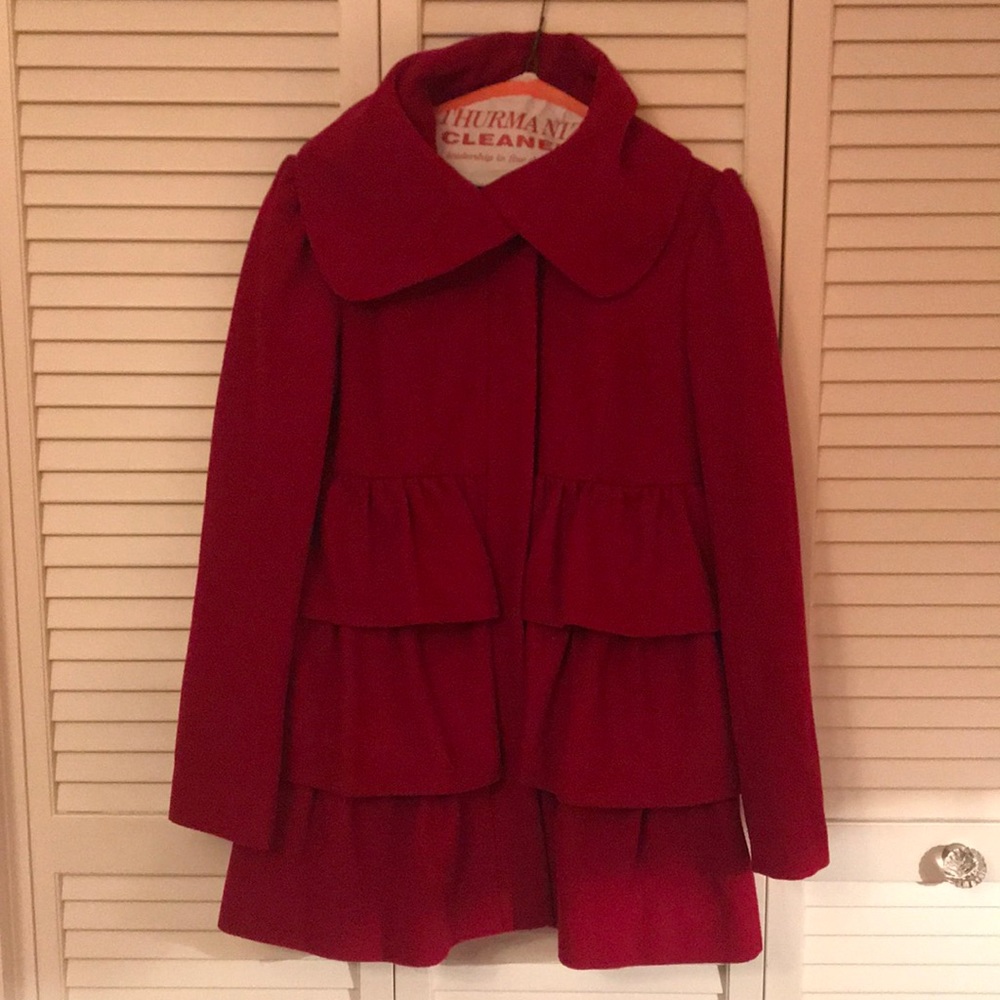 Red winter coat
